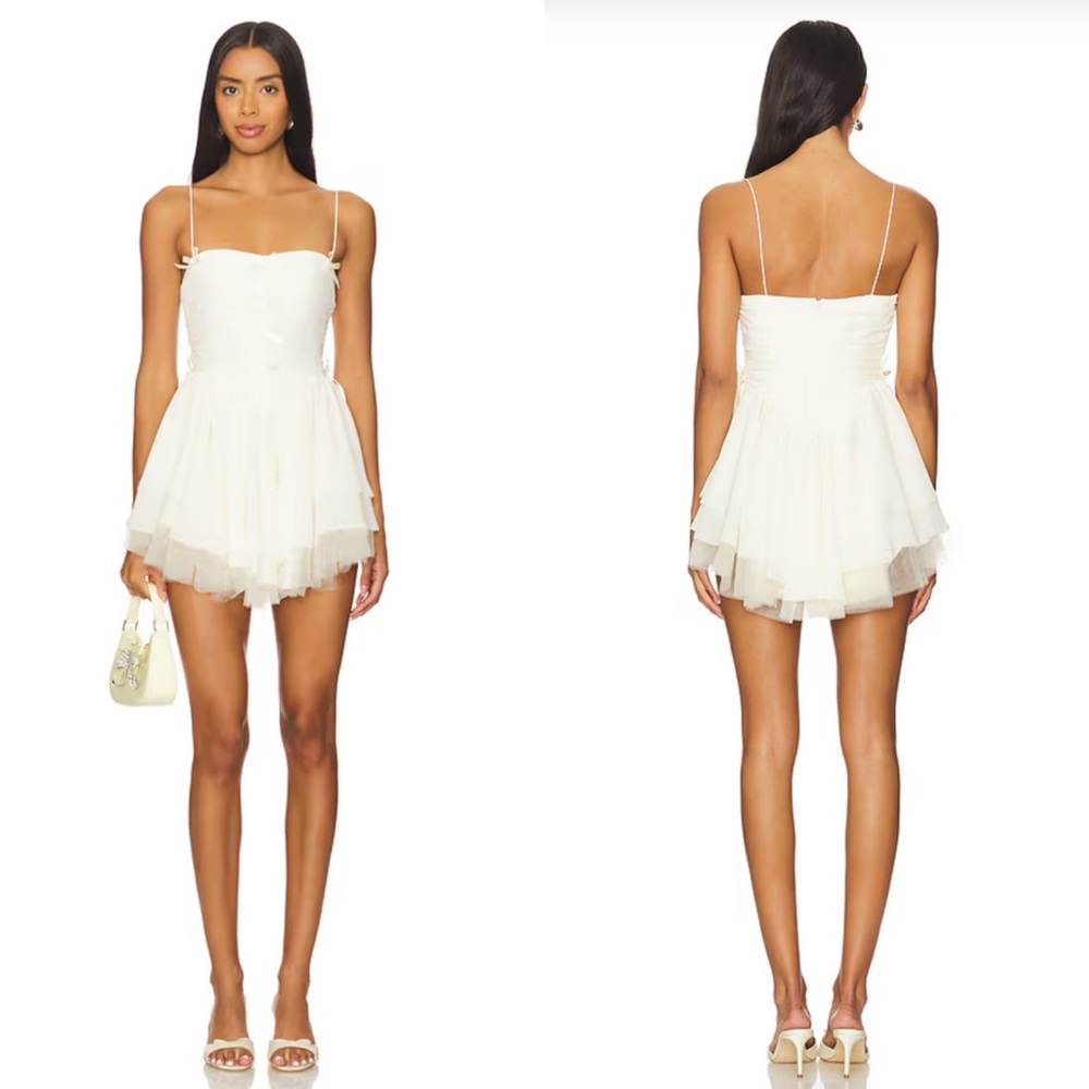 Majorelle Analyse Mini Dress in Ivory Size Small